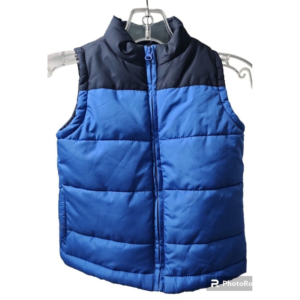 Crown & Ivy Kids Puffer Vest Full Zip Blue‎ Black Toddler Vest 3T